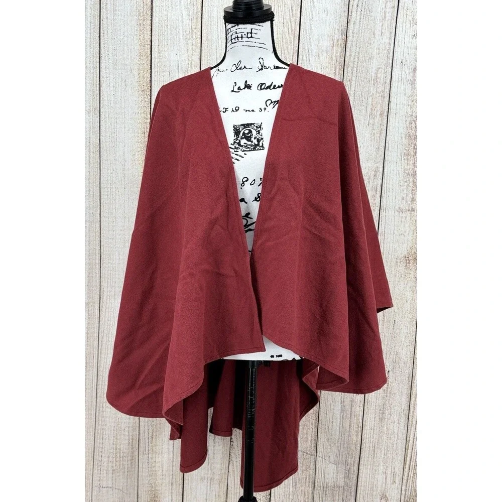 Vintage JIMMY HOURIHAN of Dublin Rust Red Wool Long Wool Walking Cape Irish Wrap